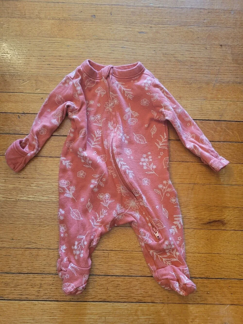 Old Navy Baby Footed Pajamas Set - White & Orange